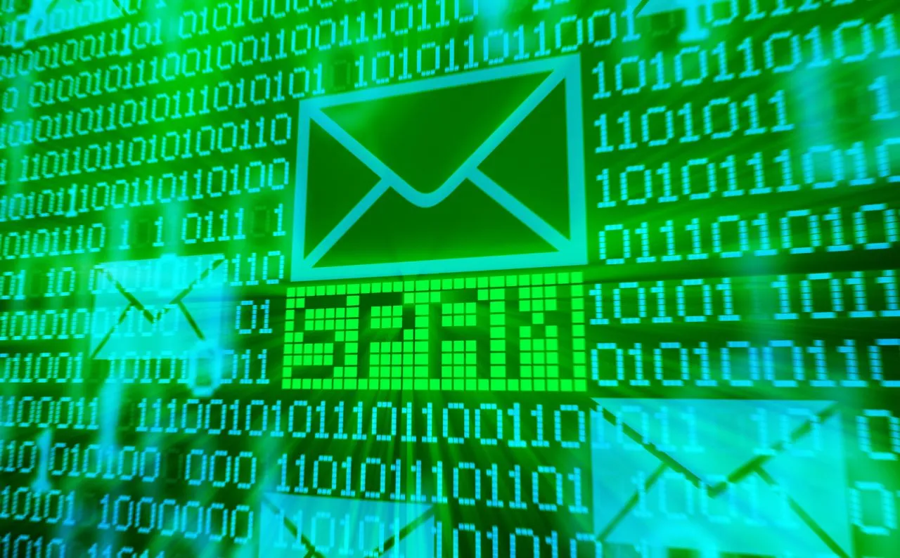 Immagine verde con il simbolo di spam